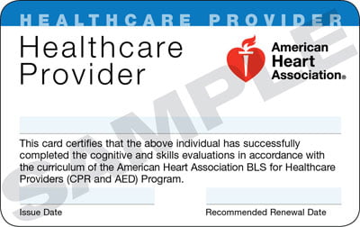 American heart association card