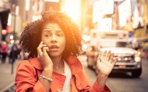 Woman calling 911